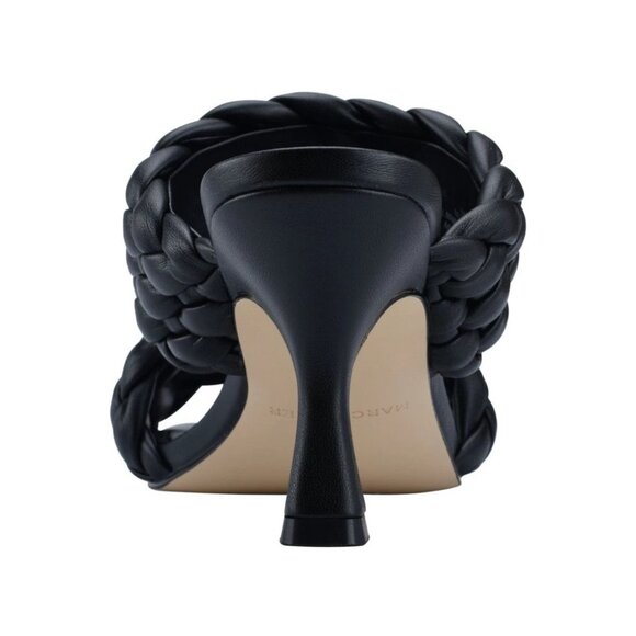 NEW Marc Fisher Toree Black Puffy Woven Strap Heels Women's Braided Sandal 6.5 - Picture 4 of 7